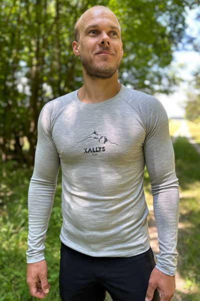 Kallys maenner merino tshirt grau summit